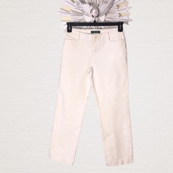 L. Ralph Lauren Ivory Jean Capri Pants 4P - Picture 3 of 7